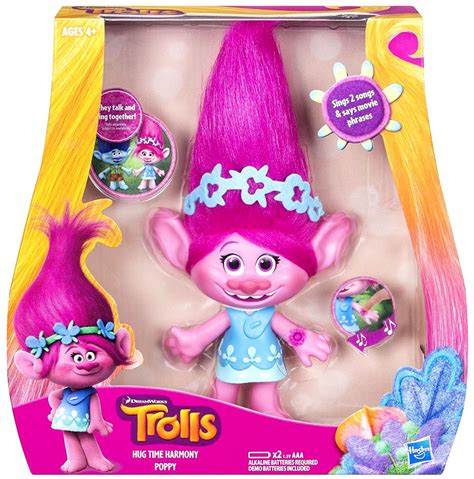 Trolls (Hasbro) DreamWorks Trolls Hug Time Poppy Doll logo