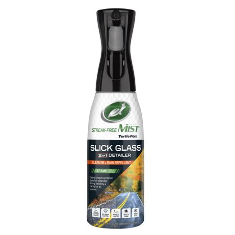 Turtle Wax Slick Glass 2 in 1 Detailer Streak Free Mist