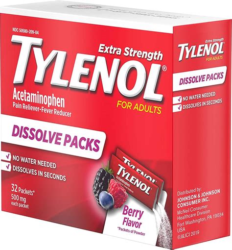 Tylenol Extra Strength Dissolve Packs logo