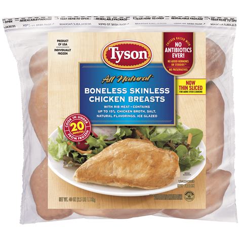 Tyson Foods All Natural Boneless Skinless Chicken Breasts logo