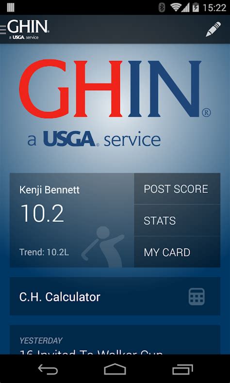 USGA GHIN Mobile App logo
