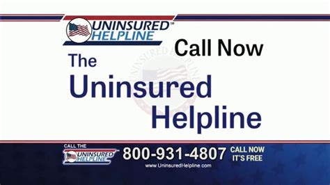 Uninsured Helpline tv commercials