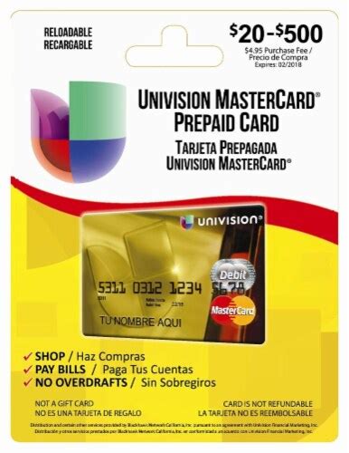 Univision Tarjeta Univision MasterCard Prepaid Card logo