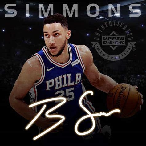 Upper Deck Store Ben Simmons Autographed “Melbourne Skyline” 36 x 15 logo