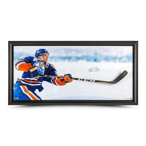 Upper Deck Store Connor McDavid Autographed “Sharpshooter” Breaking Through 70” x 32”