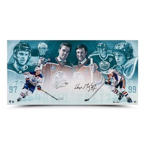 Upper Deck Store Wayne Gretzky & Connor McDavid Autographed “Origins” 36x18 tv commercials