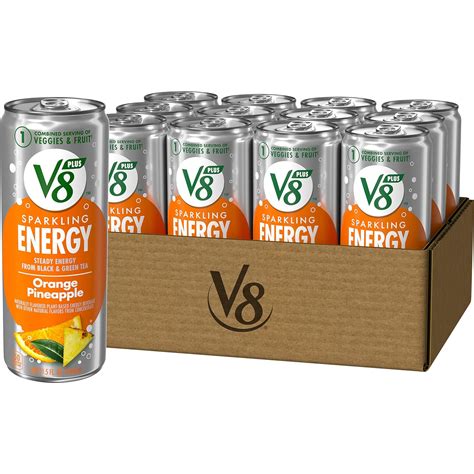V8 Juice +Energy Orange Pineapple Lightly Carbonated tv commercials