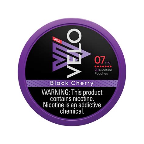 VELO Nicotine Pouch Max Black Cherry logo