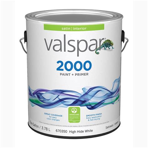 Valspar 2000 Satin Interior Paint + Primer High Wide White