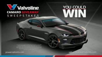 Valvoline TV commercial - Camaro Giveaway Sweepstakes