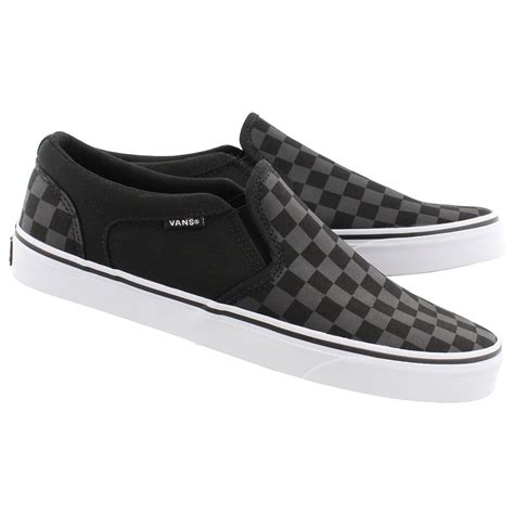 Vans Asher Checkered Slip-On Sneaker logo