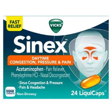 Vicks Sinex Daytime Congestion, Pressure & Pain Liquicaps