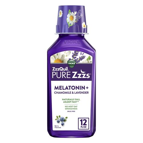 Vicks ZzzQuil Pure Zzzs Liquid Melatonin Sleep-Aid - Chamomile & Lavender logo