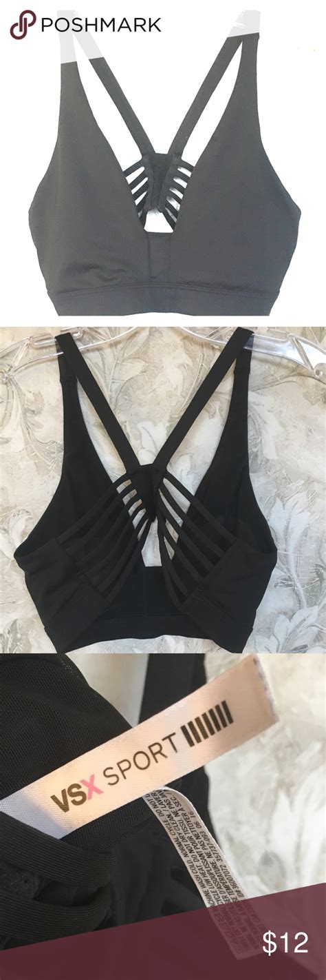 Victoria's Secret Victoria Sport Strappy Plunge Sport Bra logo