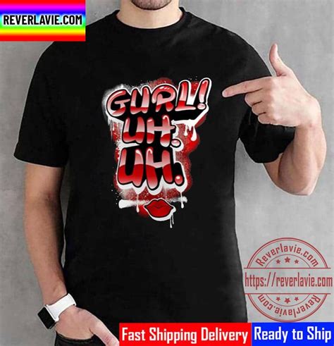 WWE Shop Black Bianca Belair Gurl! Uh. Uh. T-Shirt logo