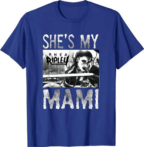 WWE Shop Black Rhea Ripley She's My Mami T-Shirt logo