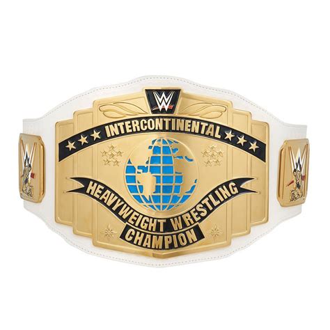 WWE Shop WWE White Intercontinental Championship Commemorative Title Belt logo