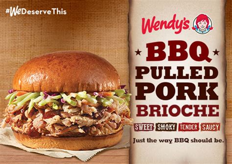 Wendy's Pulled Pork on Brioche
