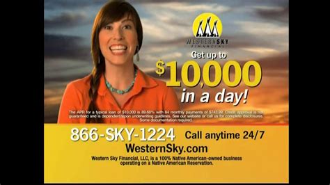 Western Sky Financial TV commercial - $10,000 in a Day