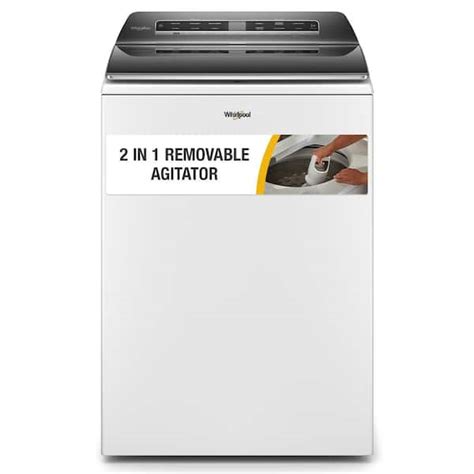 Whirlpool 5.2-5.3 cu. ft. Smart Top Load Washer with 2-in-1 Removable Agitator