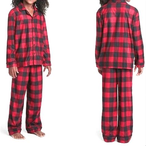 Wondershop Kids' Holiday Buffalo Check Flannel Matching Family Pajama Set