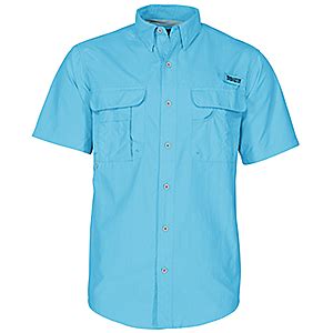 World Wide Sportsman Nylon Angler Short Sleeve Shirts for Men: Mediterranean logo