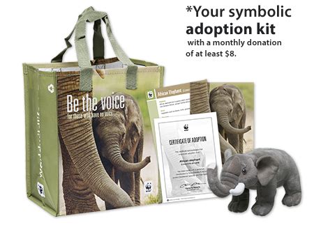 World Wildlife Fund Elephant Adoption Kit tv commercials