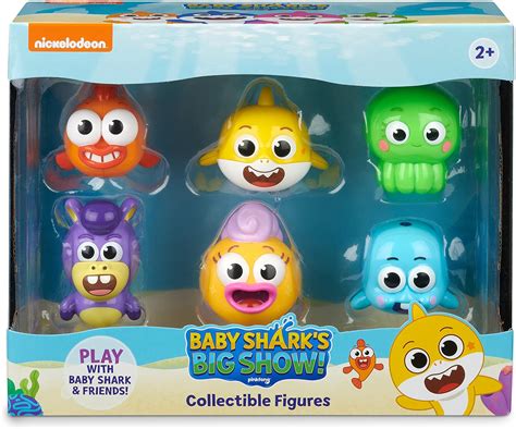 WowWee Baby Shark's Big Show! Character Figures, 6-Pack logo