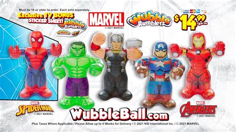 Wubble Bubble Ball Marvel Wubble Rumblers Captain America logo