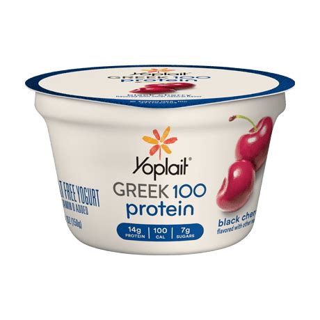 Yoplait Greek 100 Black Cherry logo