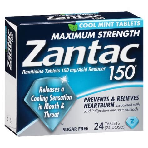 Zantac 150 Maximum Strength Cool Mint Tablets