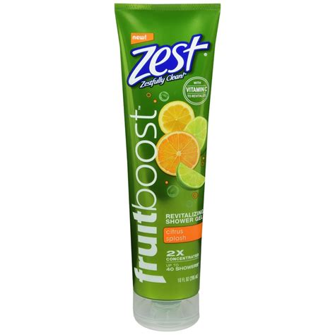 Zest Fruitboost Revitalizing Shower Gel: Citrus Splash logo
