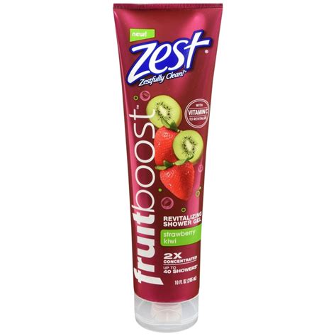 Zest Fruitboost Revitalizing Shower Gel: Strawberry Kiwi logo