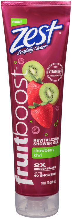 Zest Fruitboost Revitalizing Shower Gel: Strawberry Kiwi