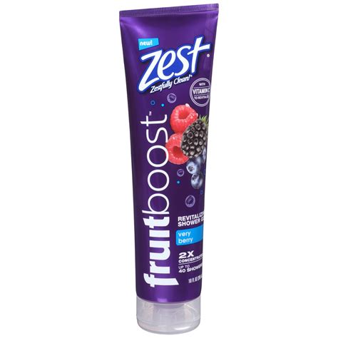 Zest Fruitboost Revitalizing Shower Gel: Very Berry logo