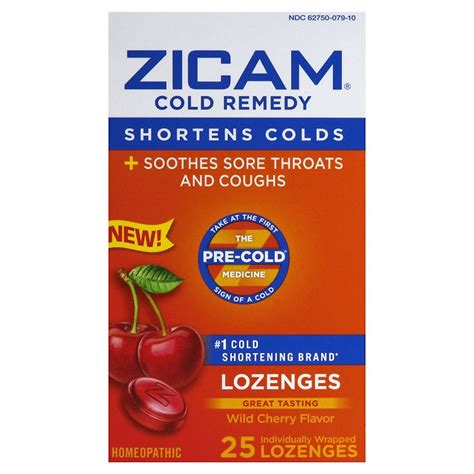 Zicam Cold Remedy Wild Cherry Lozenges