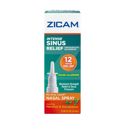 Zicam Intense Sinus Relief No-Drip Liquid Nasal Gel logo