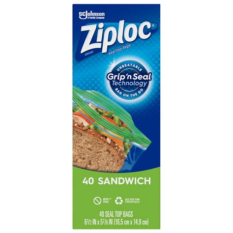 Ziploc Sandwich Bags with Grip 'N Seal Technology tv commercials