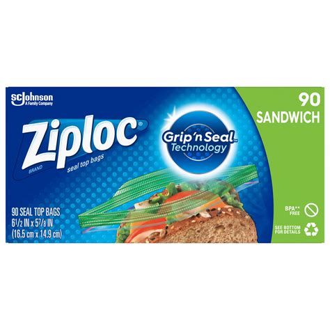 Ziploc Smart Zip Sandwich Bags logo