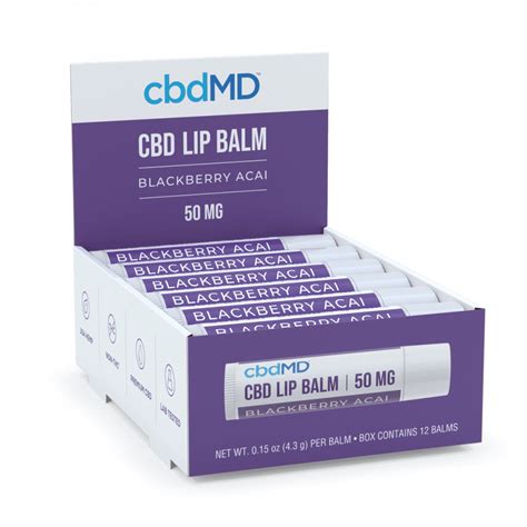 cbdMD CBD Blackberry Acai Lip Balm 150 mg logo