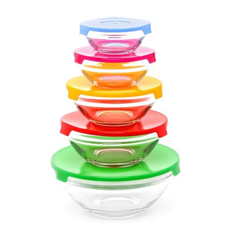 hollar.com Kitchen 10-Piece Glass Bowl & Lid Set